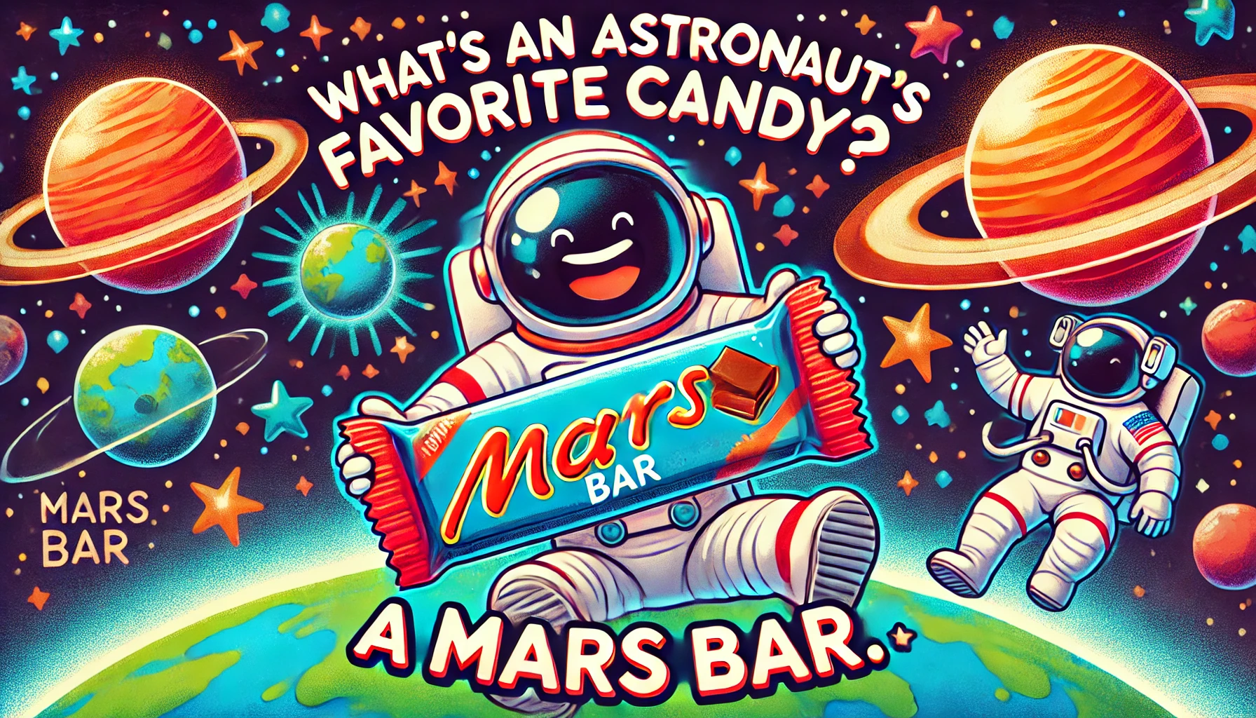 What’s an astronaut’s favorite candy? A Mars bar